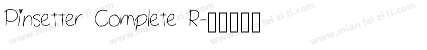Pinsetter Complete R字体转换